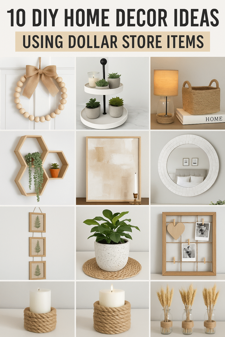 10 DIY Home Decor Ideas Using Dollar Store Items