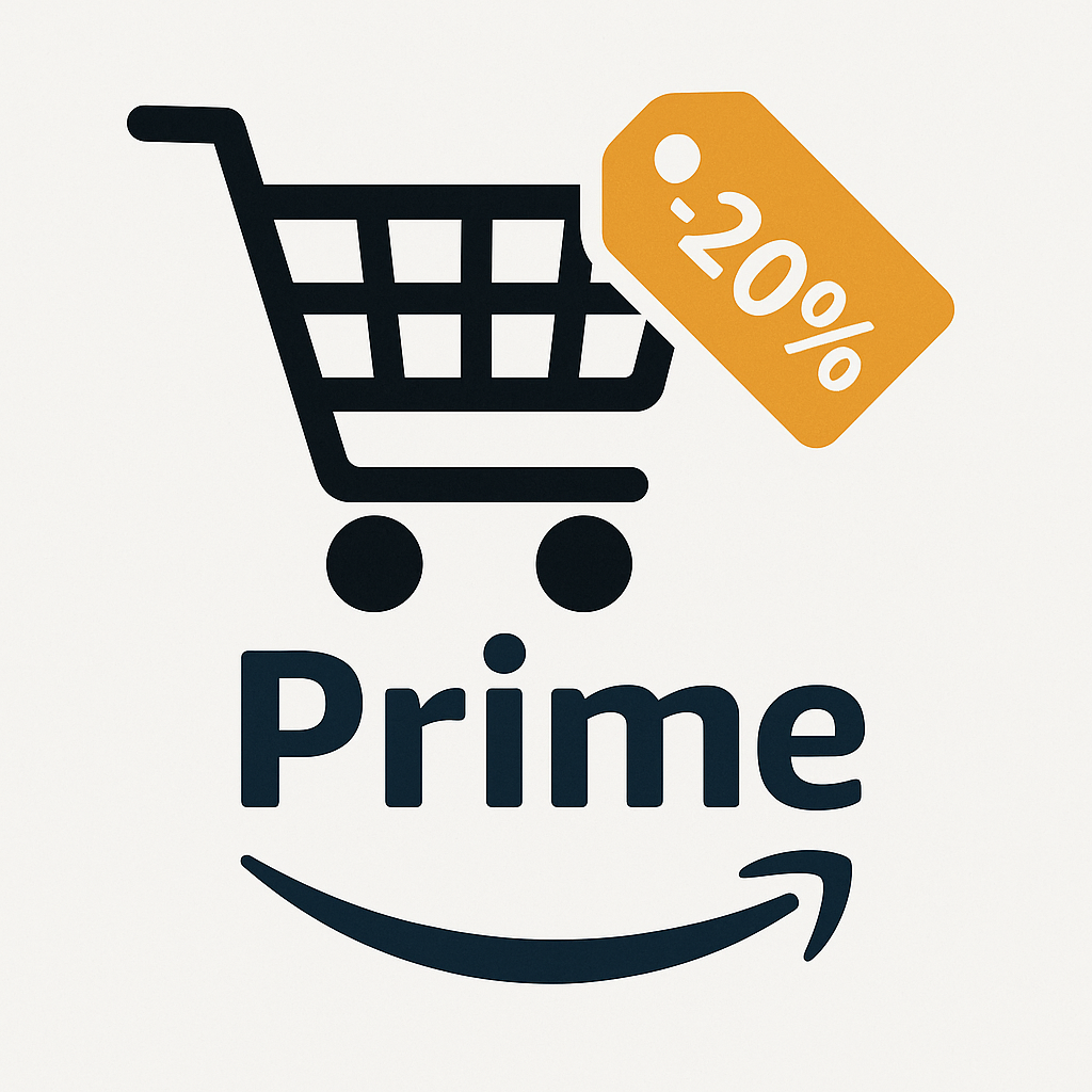 Amazon shopping cart with discount tag for Prime members.