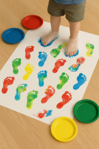 Bubble-Wrap Stomp Painting