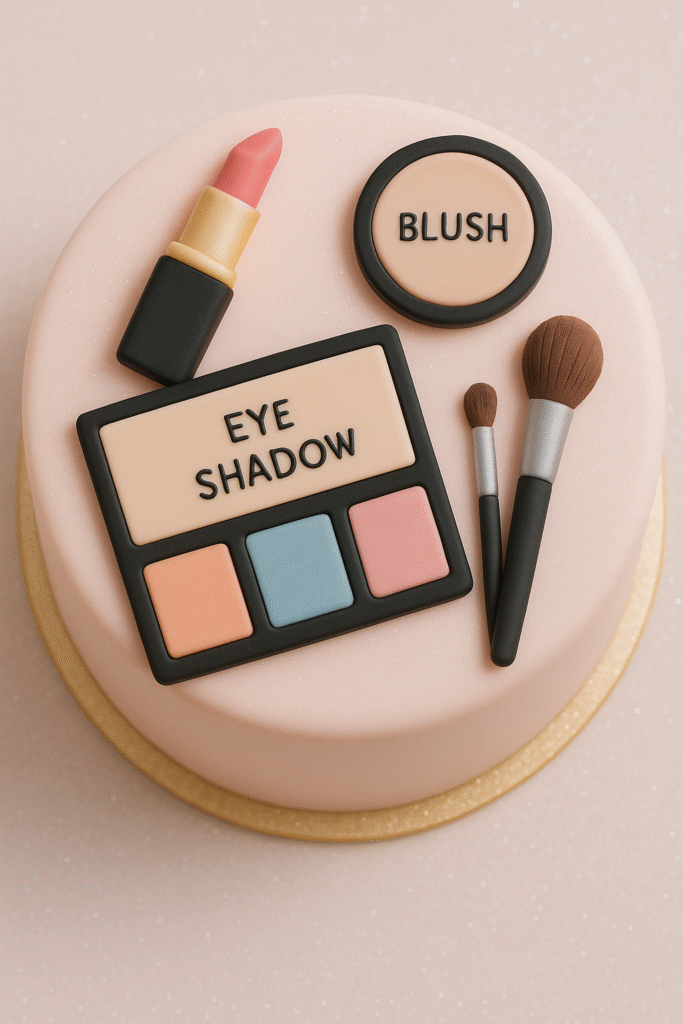 Cosmetics Flatlay Cake
