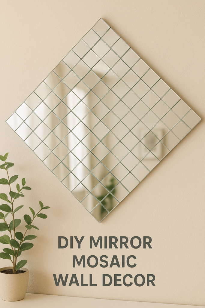 DIY mirror mosaic wall decor