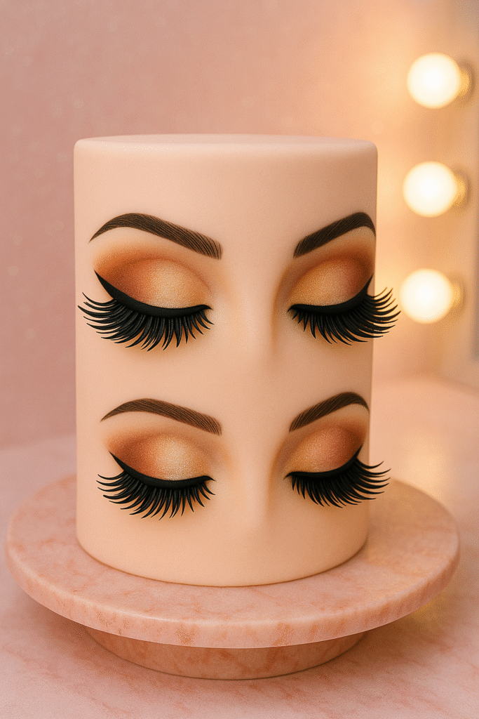Eyes with Eyelashes Cake