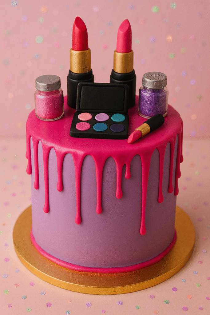 Makeup Drip Cake