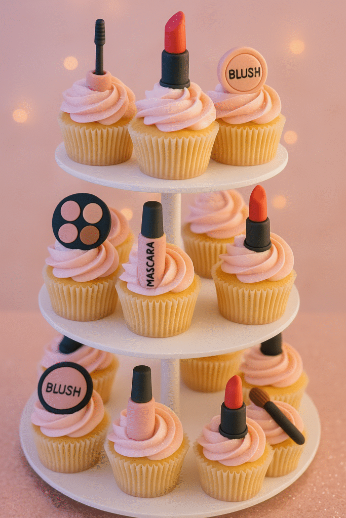 Makeup-Themed Cupcakes