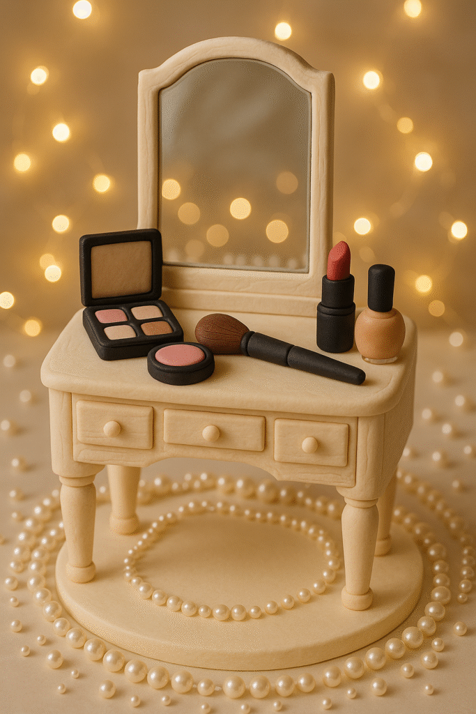 Makeup Vanity Table Cake