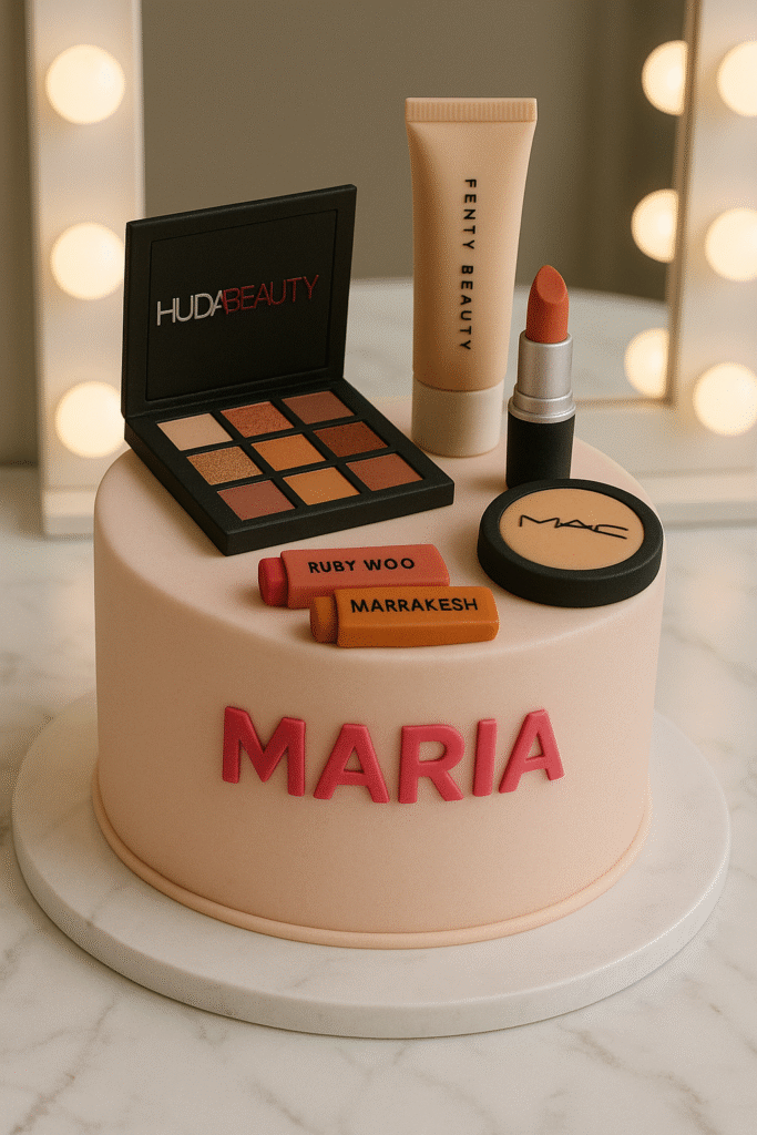 Personalized Makeup Cake