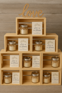 Wedding Favor Display Using Crates