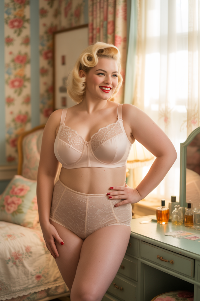 Longline Bralette With High-Waisted Lace Briefs