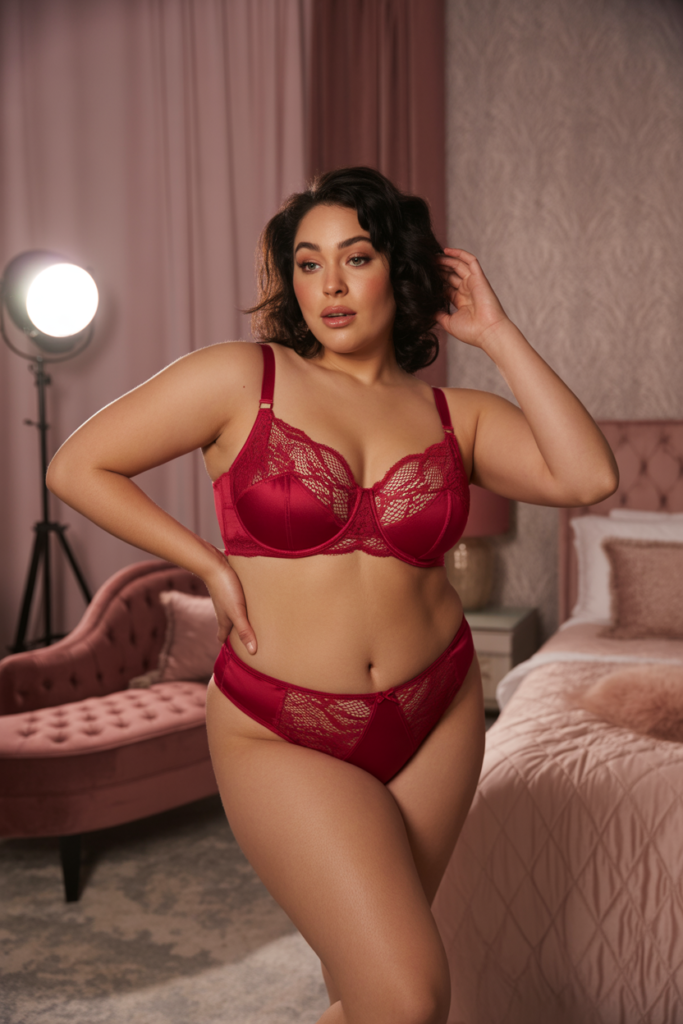 Cut-Out Lace Bra With Peekaboo Panties