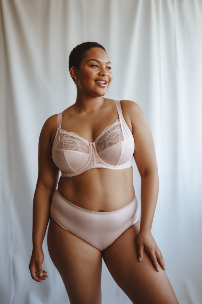 Ultra-Supportive Underwire Lace Bra With Matching Panties