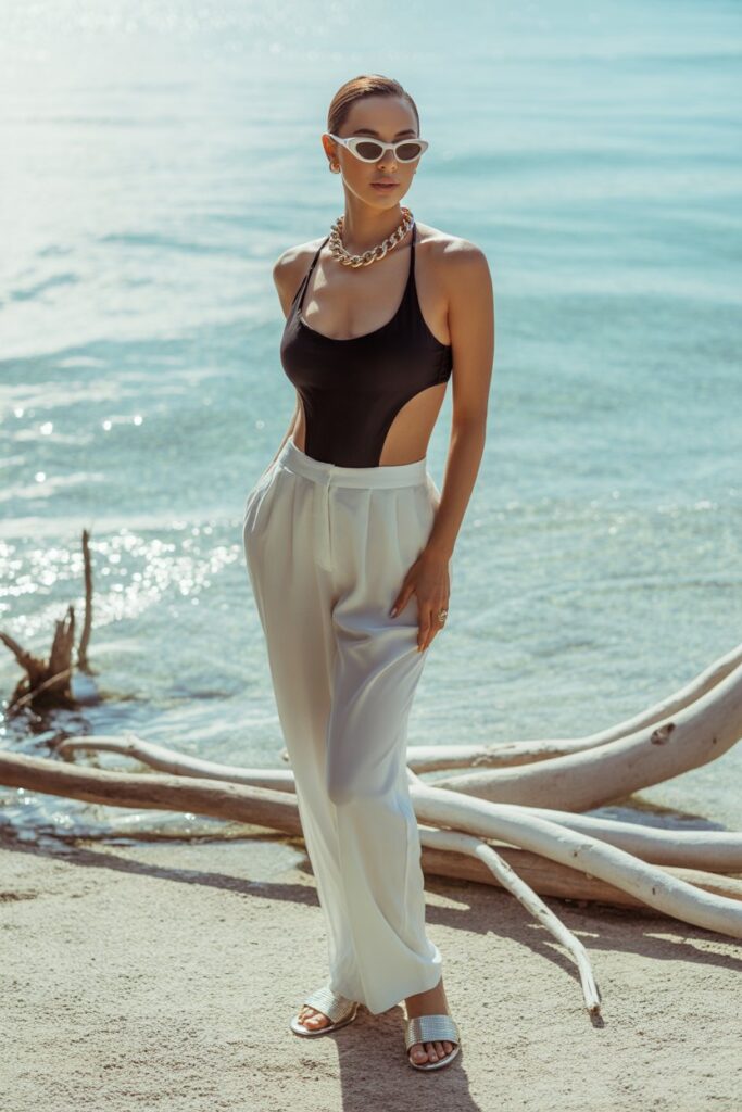 Monokini-With-Wide-Leg-Beach-Pants-And-Metallic-Accessories.