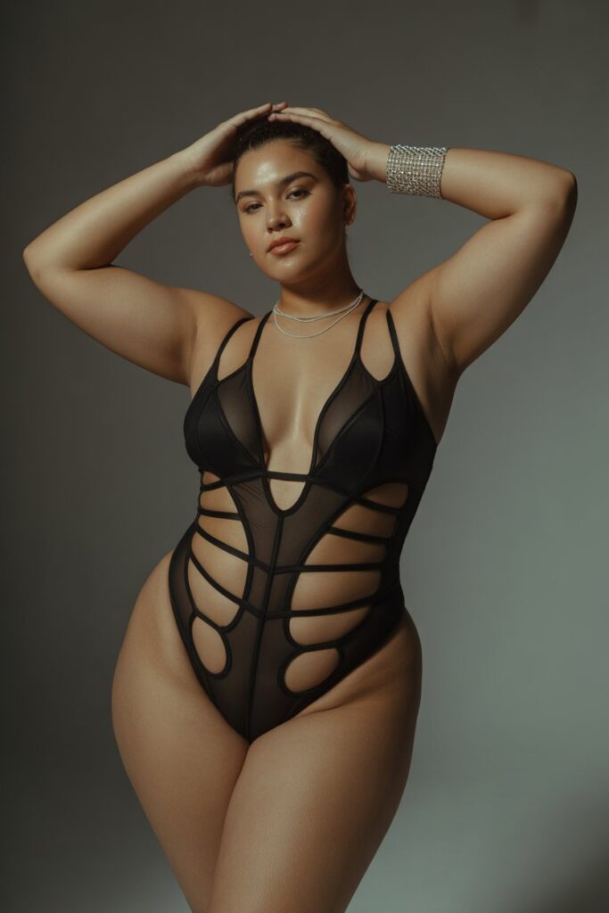 Strappy Cut-Out Bodysuit With Open Back