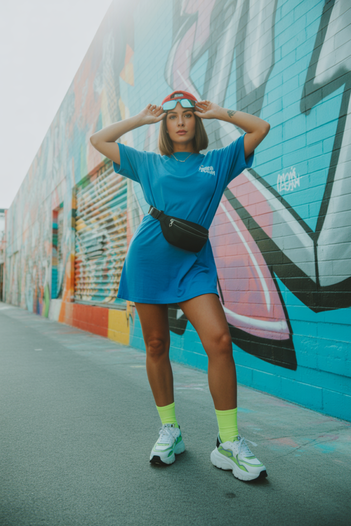 Athletic Dress + Chunky Sneakers For Wynwood Wall Photo Walks