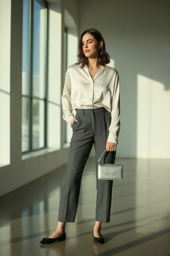 Casual Blouse With Stretchy Trousers