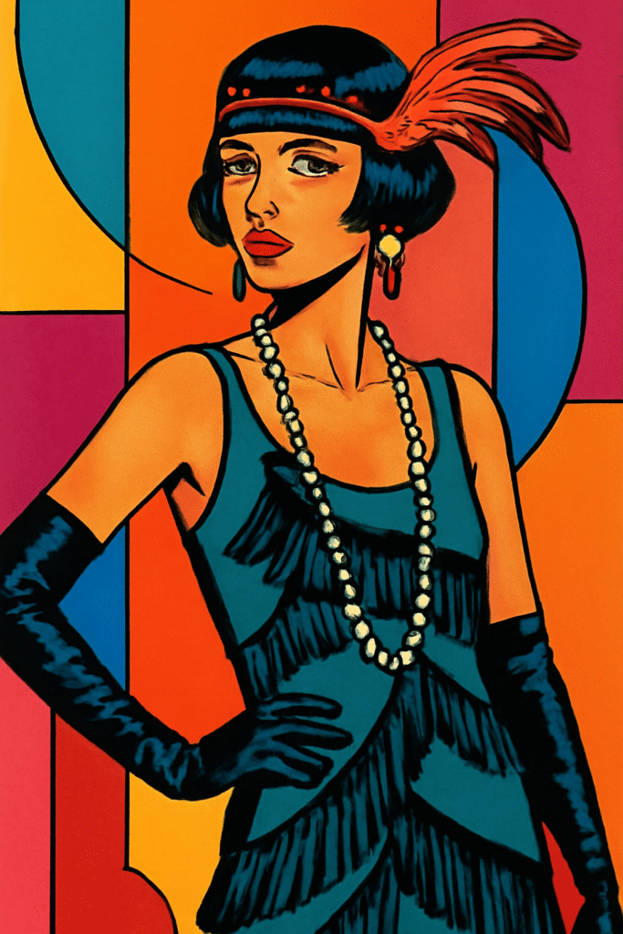 Flapper Dressed Bobbed Hair