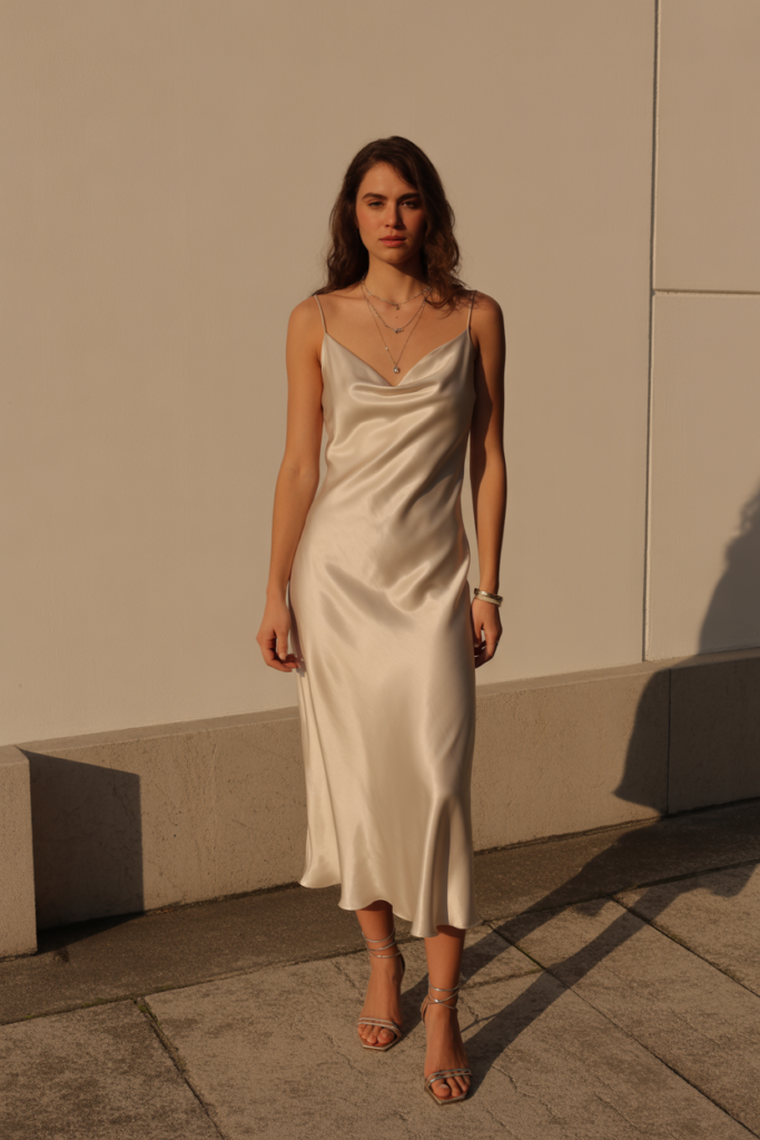 Cowl Neck Slip Dress
