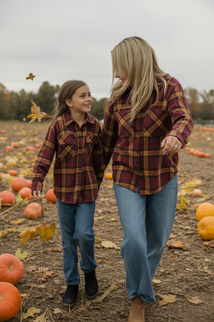 Cozy Flannel and Jeans Duo