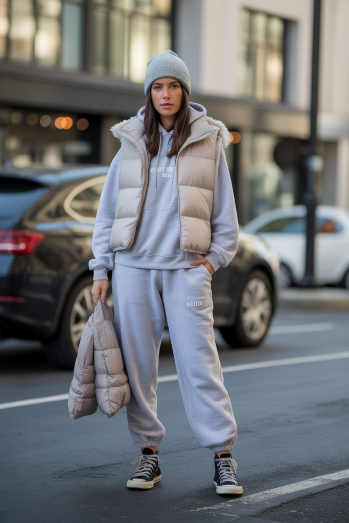 Fleece Jogger Set + Puffer Vest