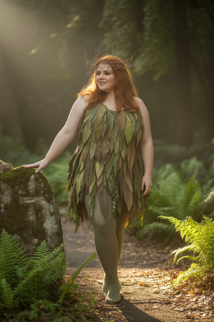 Layered Tunic + Tights + Tree Branch Hairpiece