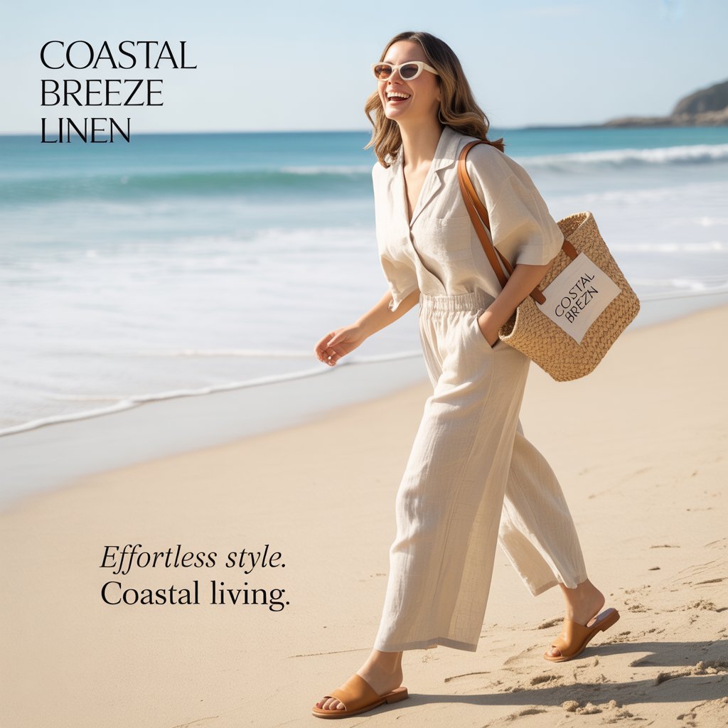 Linen Co-Ord Set For Seaside Brunch