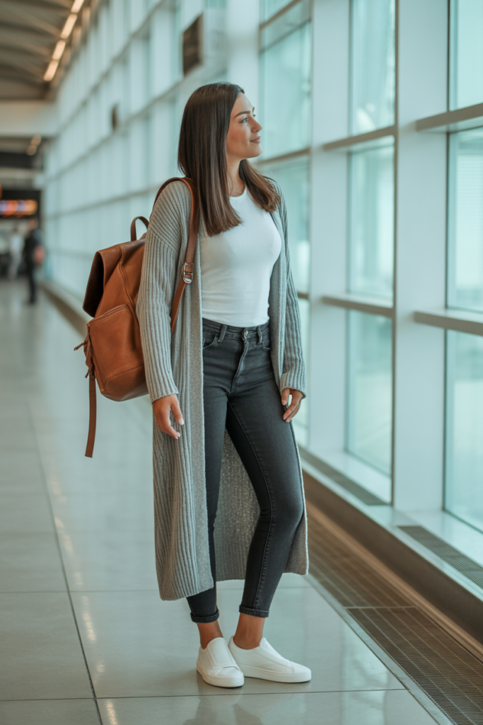 Long Cardigan With Skinny Jeans