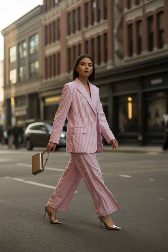 Matching Co-Ord Set + Pointed Heels for Effortless Coordination