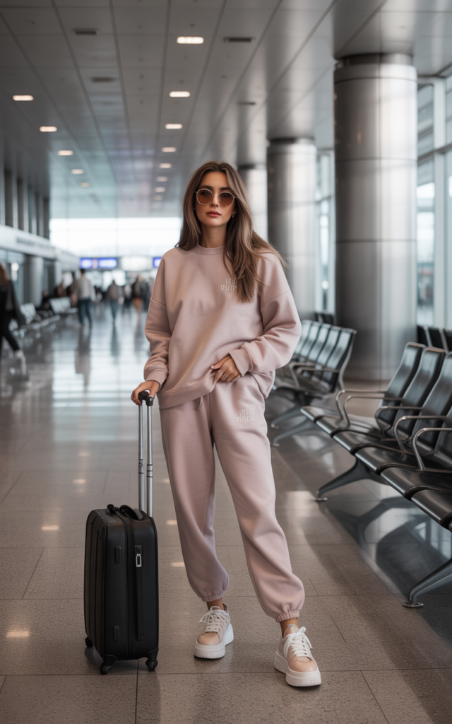 Matching Sweat Set + Platform Sneakers