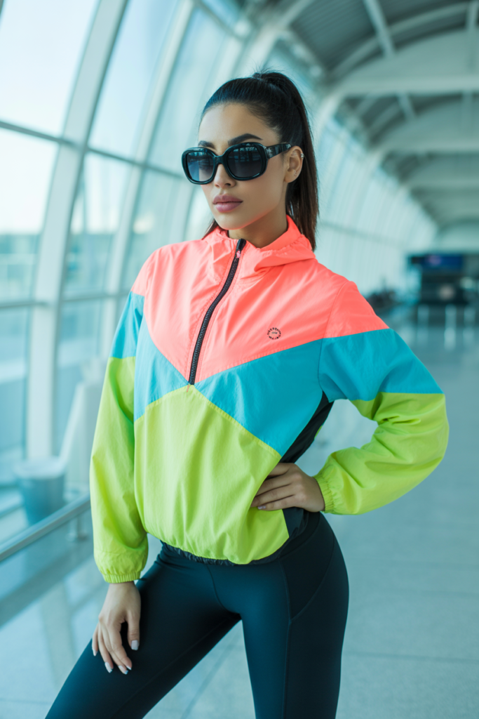 Sporty Windbreaker With Leggings