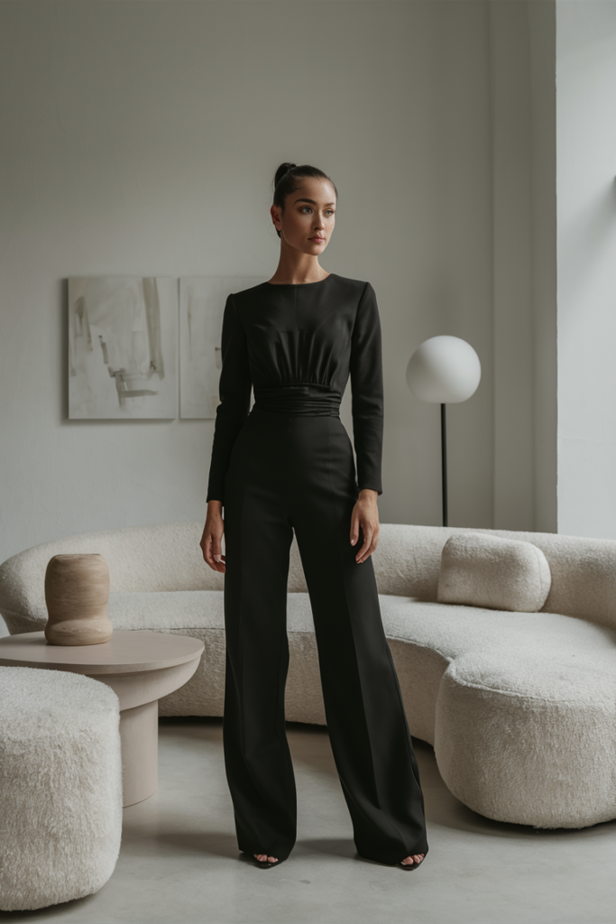 Structured Jumpsuit in One Tone