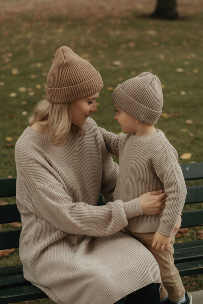 Sweater Dress & Knit Beanie Combo