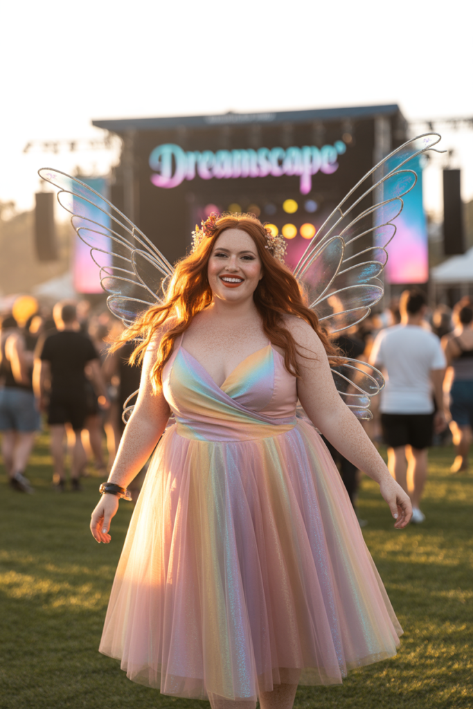 Tulle Midi Dress + Body Glitter For A Festival Fairy