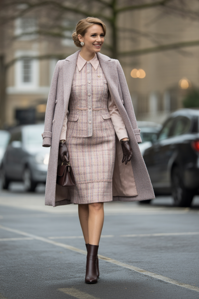 Tweed Dress with Matching Coat