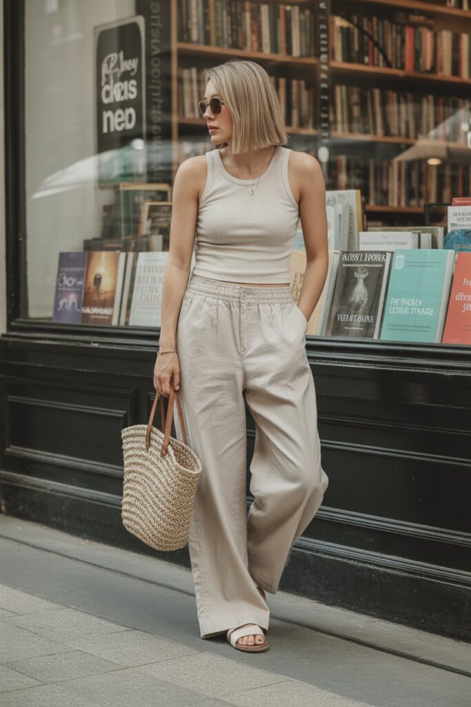 Wide-Leg Pants + Fitted Tank