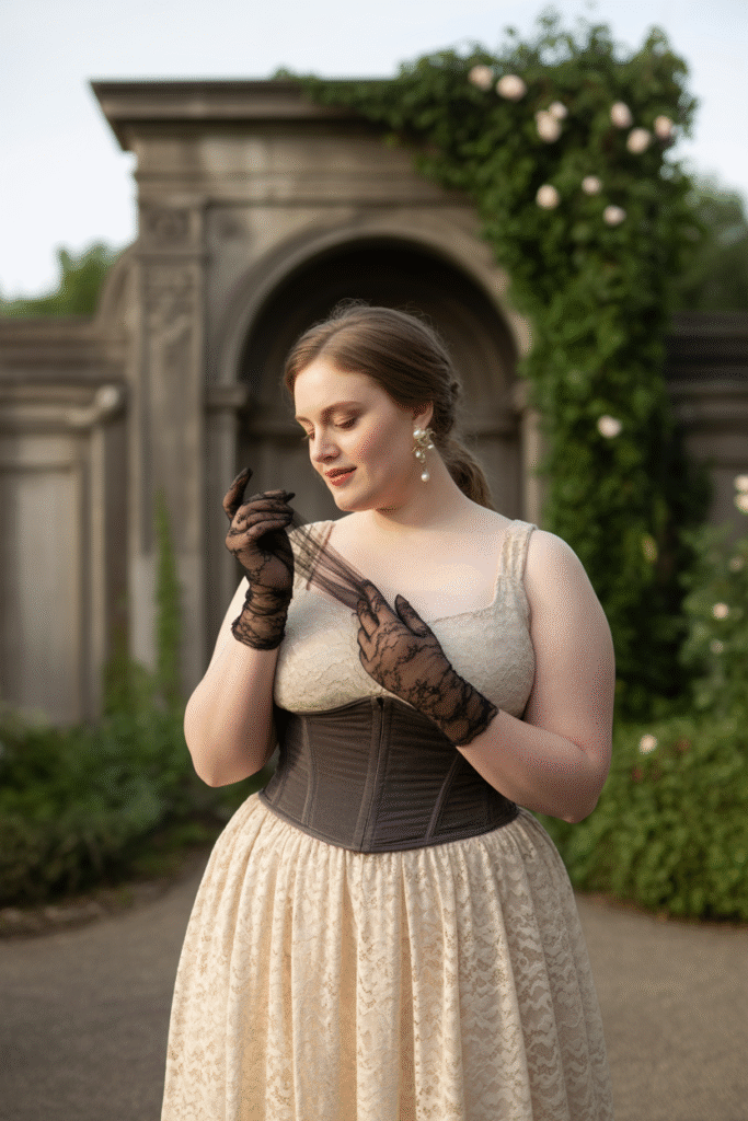 Lace Maxi Skirt With Corset 