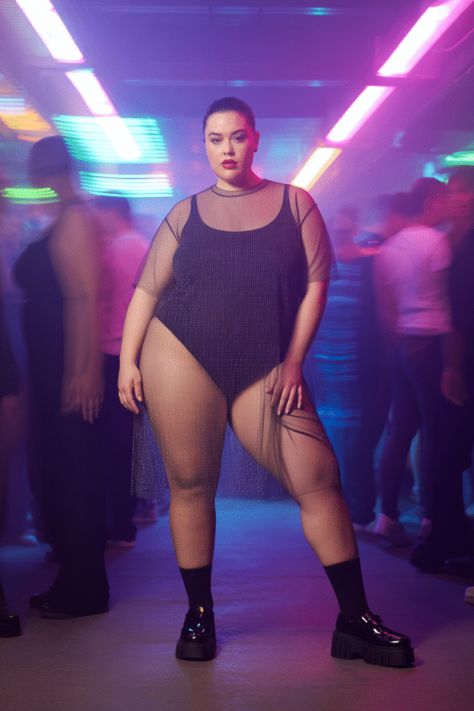 Mesh Dress With Bodysuit