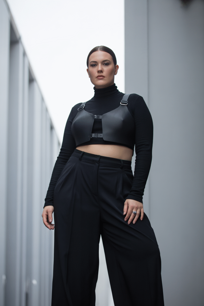 Turtleneck Crop With Harness