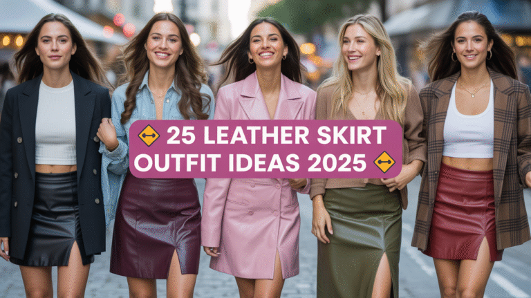 Leather Skirt Outfit Ideas