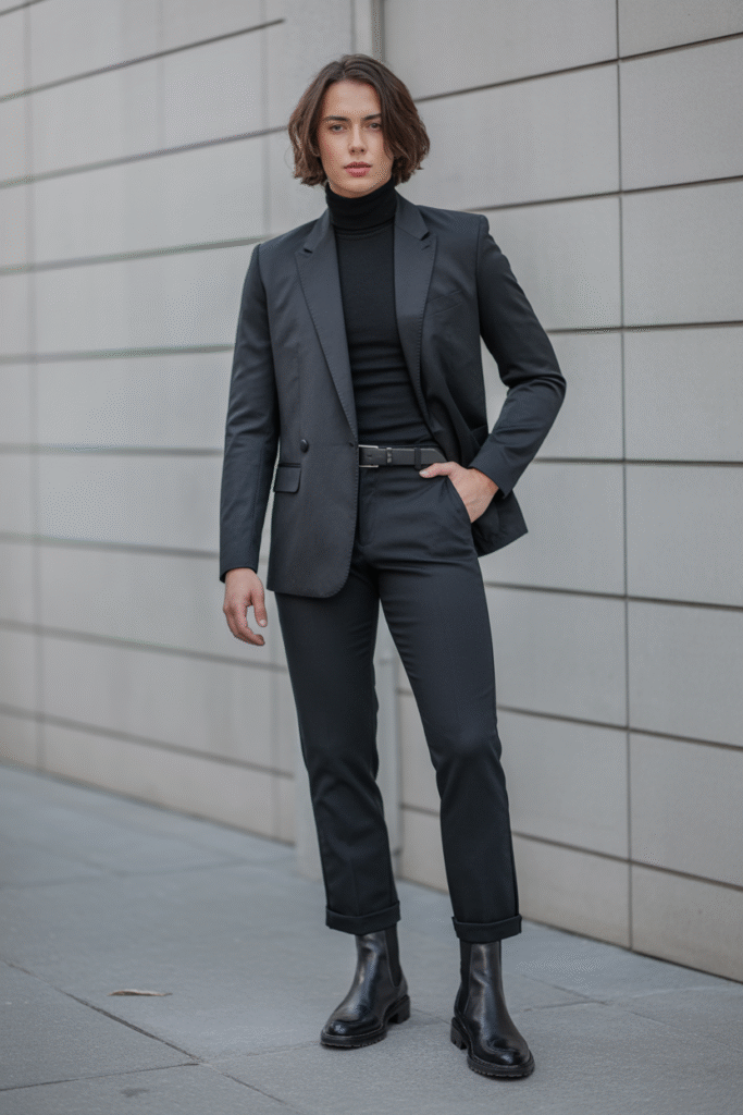 Black Turtleneck with Blazer