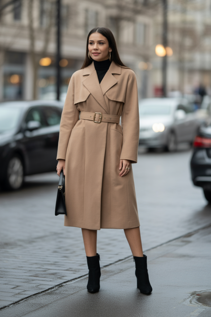 Belted Coat Dress