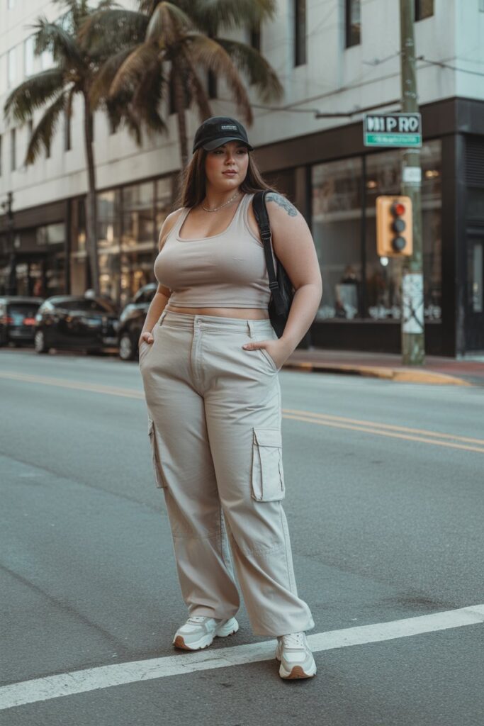 Cargo Pants + Crop Tank for Street Style