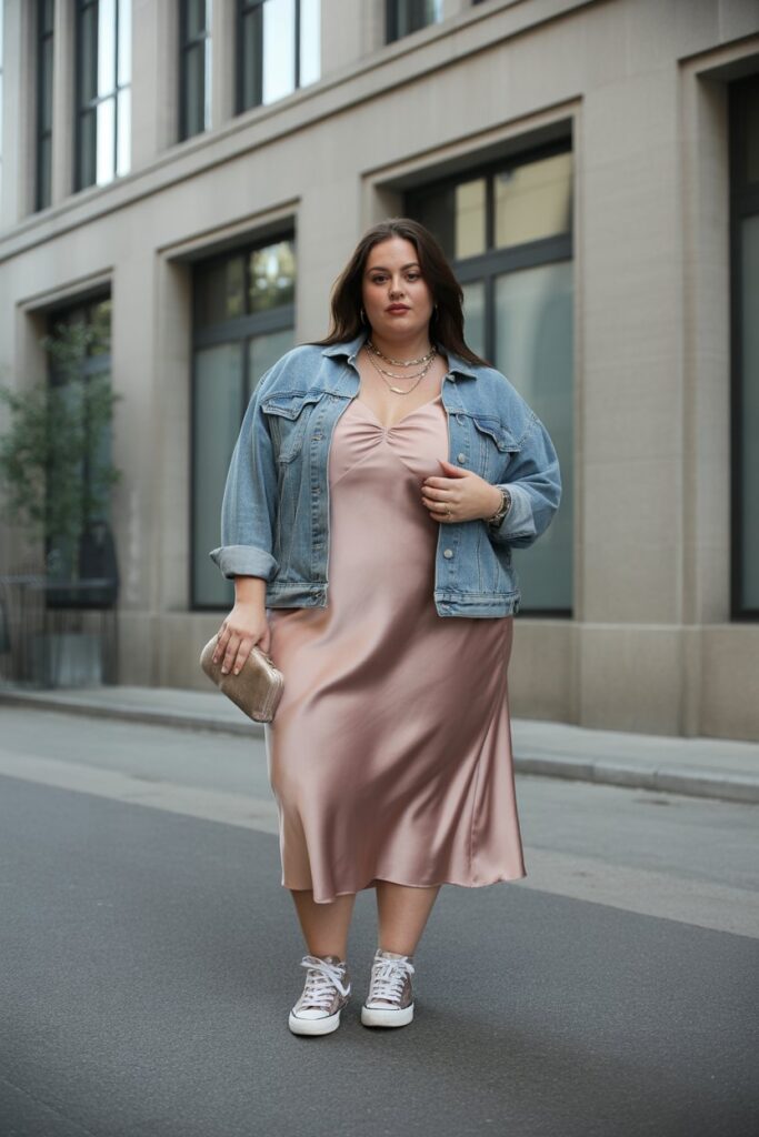 Denim Jacket + Slip Dress For Effortless Cool