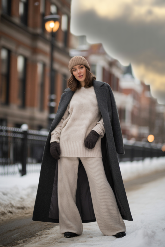 Knit Co-Ord + Long Coat