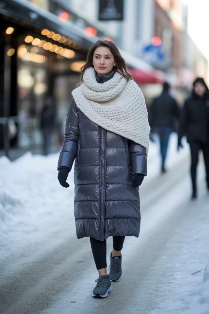 Longline Puffer + Chunky Scarf