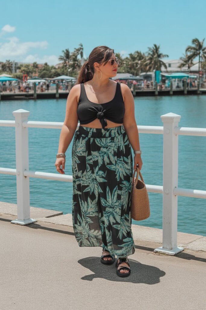 Maxi Skirt + Crop Top for Bayside Marketplace