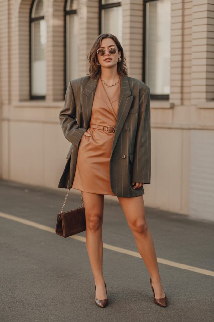 Oversized Blazer + Mini Dress