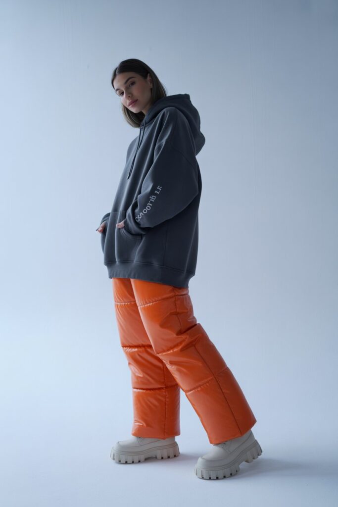 Oversized Hoodie + Puffer Pants + Snow Boots For Extreme Cold
