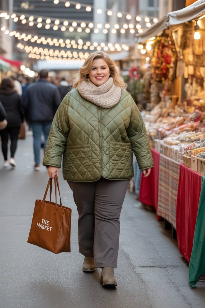 Quilted Jacket + Straight Pants