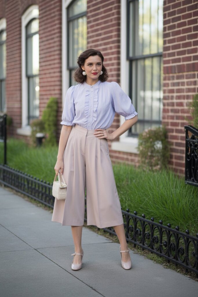 Ruffled Blouse + Culottes