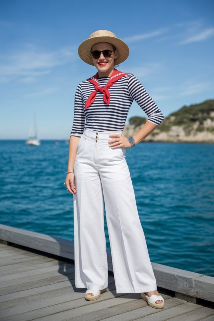Sailor Pants + Striped Top