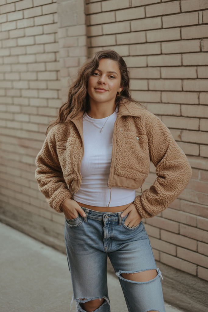 Sherpa Jacket + Denim